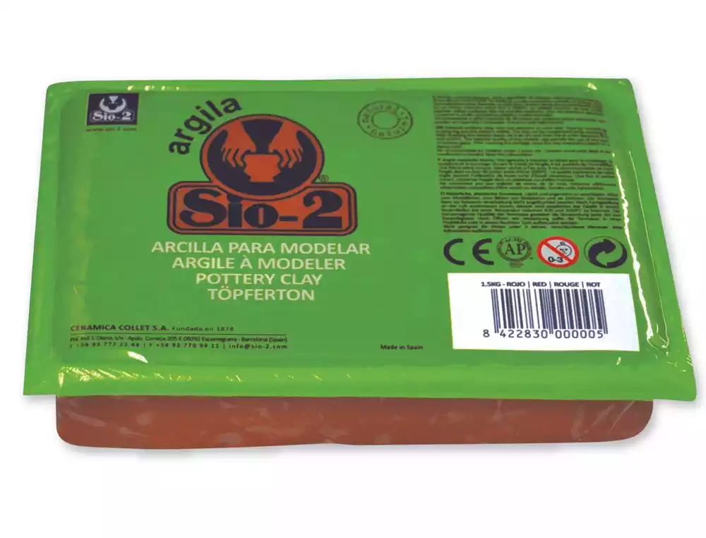 Arcilla argila sio-2 color rojo paquete de 1,5 kg. La arcilla Argila Sio-2 es versátil y segura, perfecta para niños y adultos. Se seca al aire y ofrece un color permanente, ideal para cualquier proyecto.