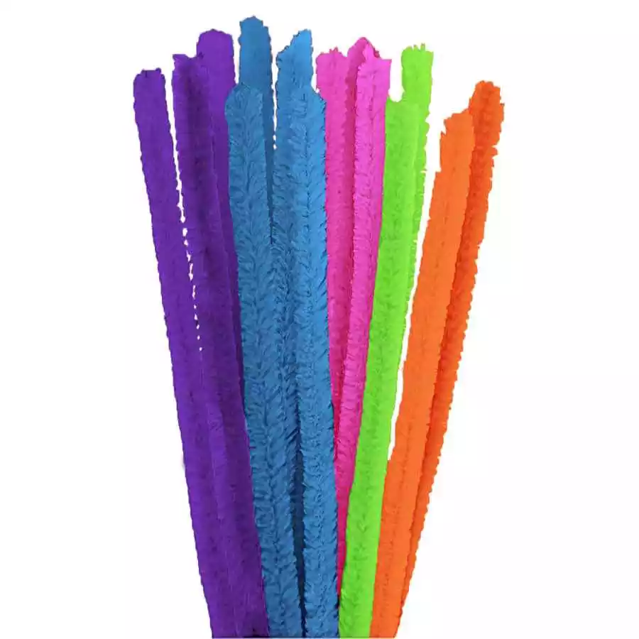 Mejora tus manualidades con limpiapipas chenilla gruesos en colores surtidos. ¡10 unidades para dar rienda suelta a tu imaginación!