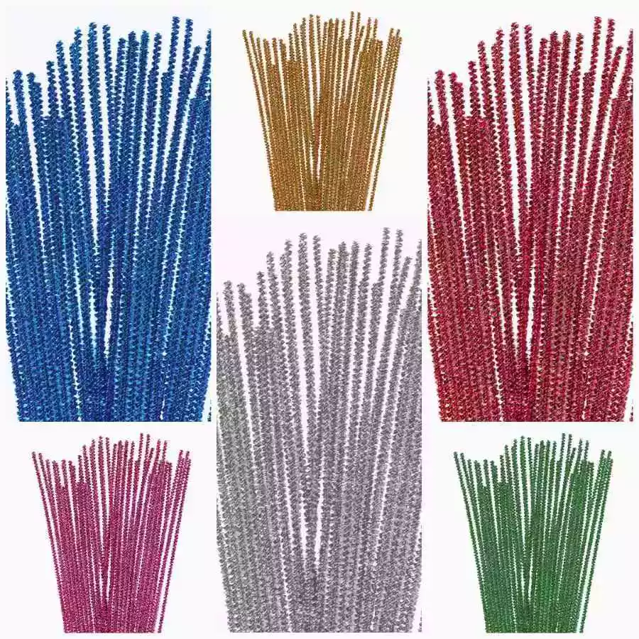 25 Limpiapipas de chenilla Ø6mm. 30cm. Colores metalizados Dale un toque especial a tus manualidades con nuestros limpiapipas de chenilla Ø6mm y 30cm en colores metalizados. ¡Visítanos y elige los tuyos!
