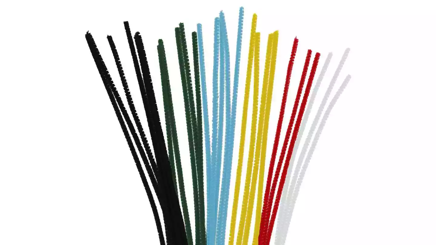 50 Limpiapipas de chenilla Ø4mm. 30cm. 6 colores Limpiapipas chenilla mix de 4mm x 30cm en 6 colores vibrantes. Ideal para tus proyectos de manualidades. ¡Haz tu pedido y crea sin límites!