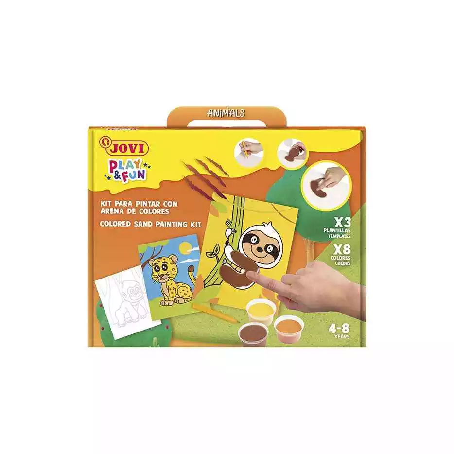Kit para pintar con arena de colores Animals ¡Desata tu creatividad! Con nuestro kit de pintura con arena de colores, disfruta de horas de diversión creando hermosos diseños de animales acuáticos.