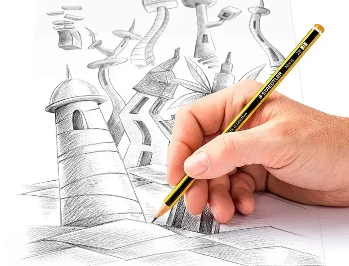 Lápices Staedtler Noris: calidad y sostenibilidad en cada trazo. Su diseño ergonómico y mina resistente los hacen ideales para cualquier tarea.