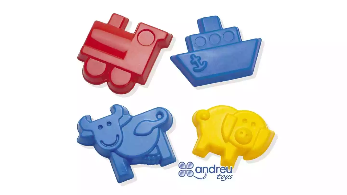 4 Moldes 12cm. para jugar con arena Dantoy es reconocido por su calidad, y este set de moldes de arena no es la excepción.