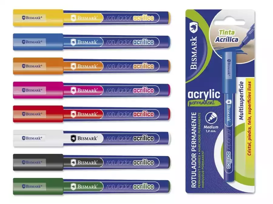 Rotulador permanente de tinta acrílica Dale vida a tus creaciones con el rotulador permanente de tinta acrílica. Ideal para artistas y aficionados, ¡crea sin restricciones!