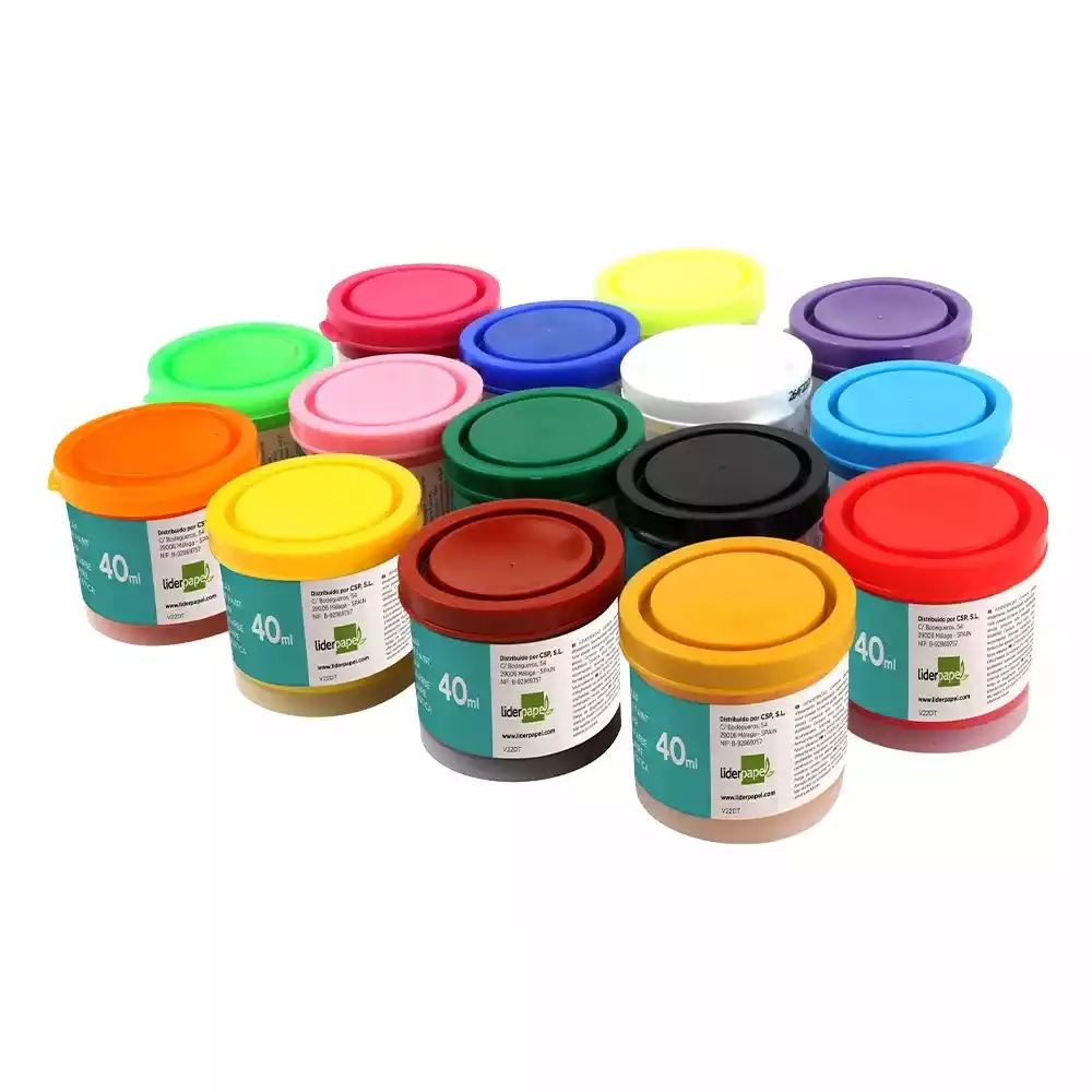 Tempera escolar Bote 40 ml La témpera de 40 ml es ideal para niños a partir de 3 años. Versátil y segura, asegura resultados vibrantes en todas tus creaciones artísticas.