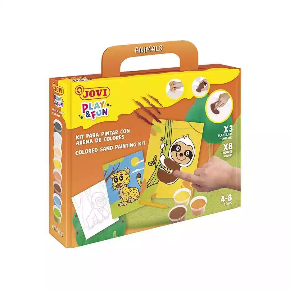 Kit para pintar con arena de colores Animals