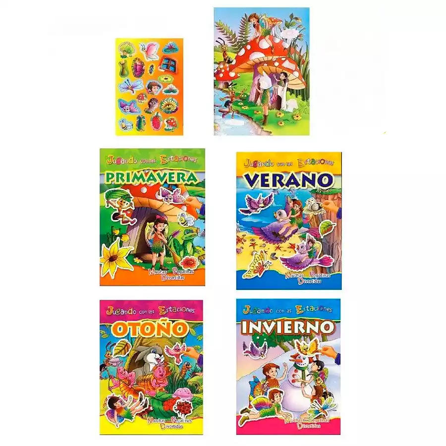 Con Pegatinas "Jugando con las estaciones"