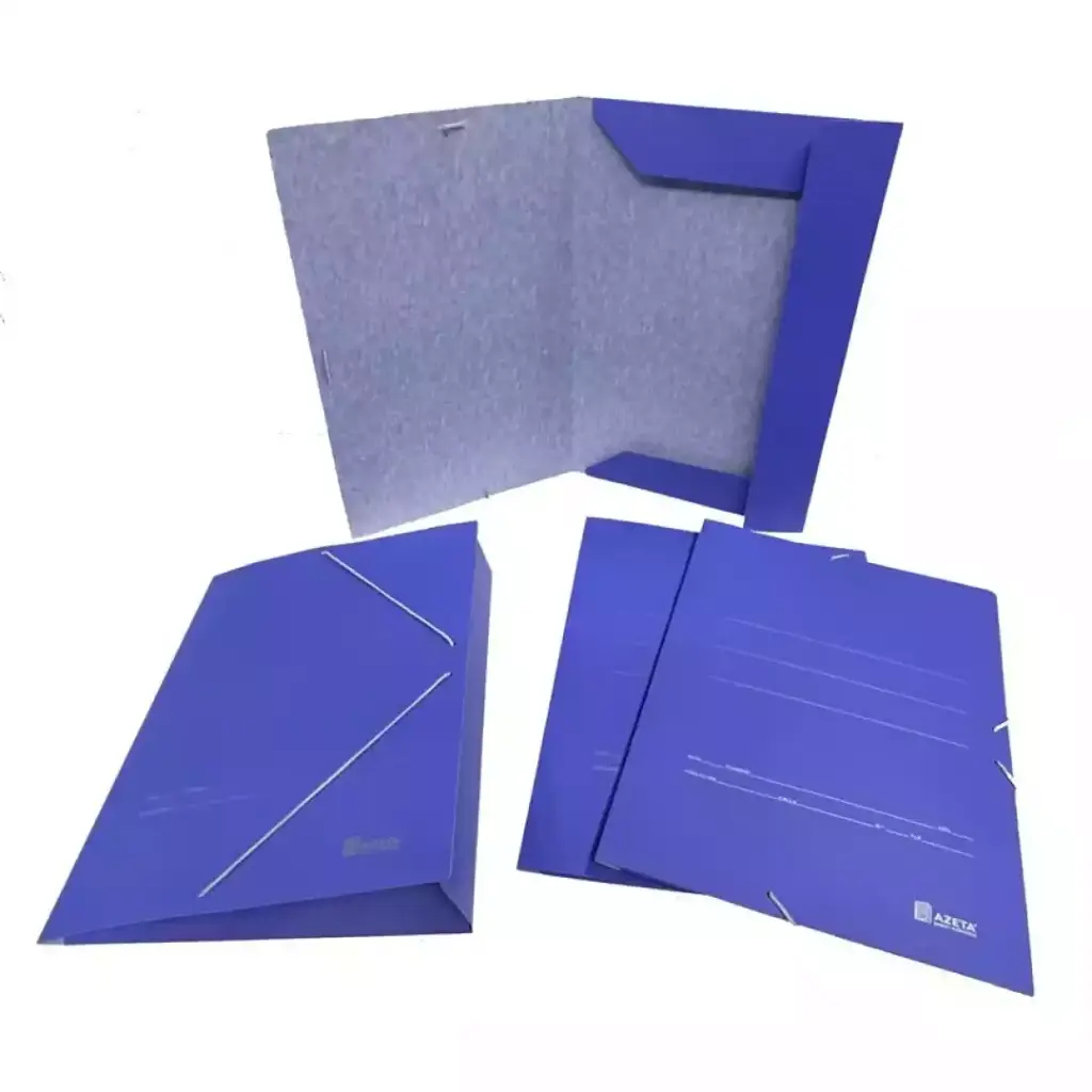 Carpeta con gomas tamaño folio 3 solapas