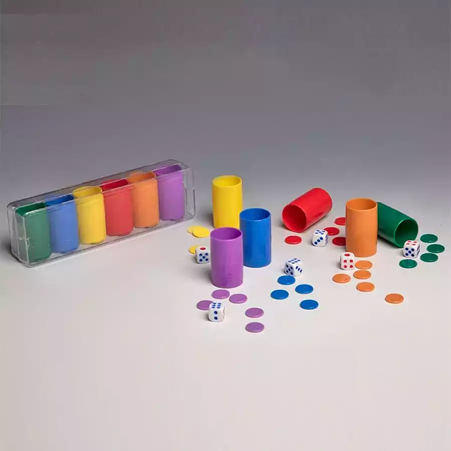 [8429102049434] Fichas y dados de parchís - 6 jugadores