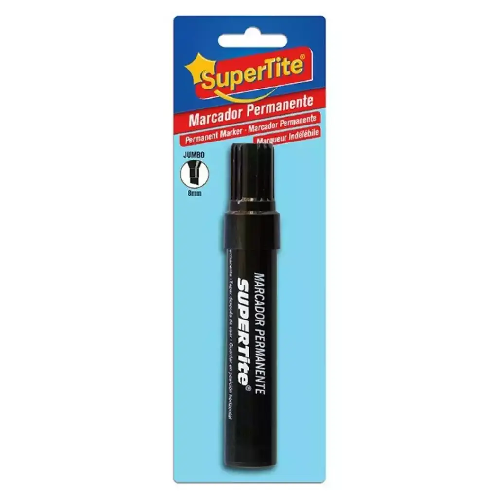 Rotulador permanente grueso – Punta 8 mm - Negro
