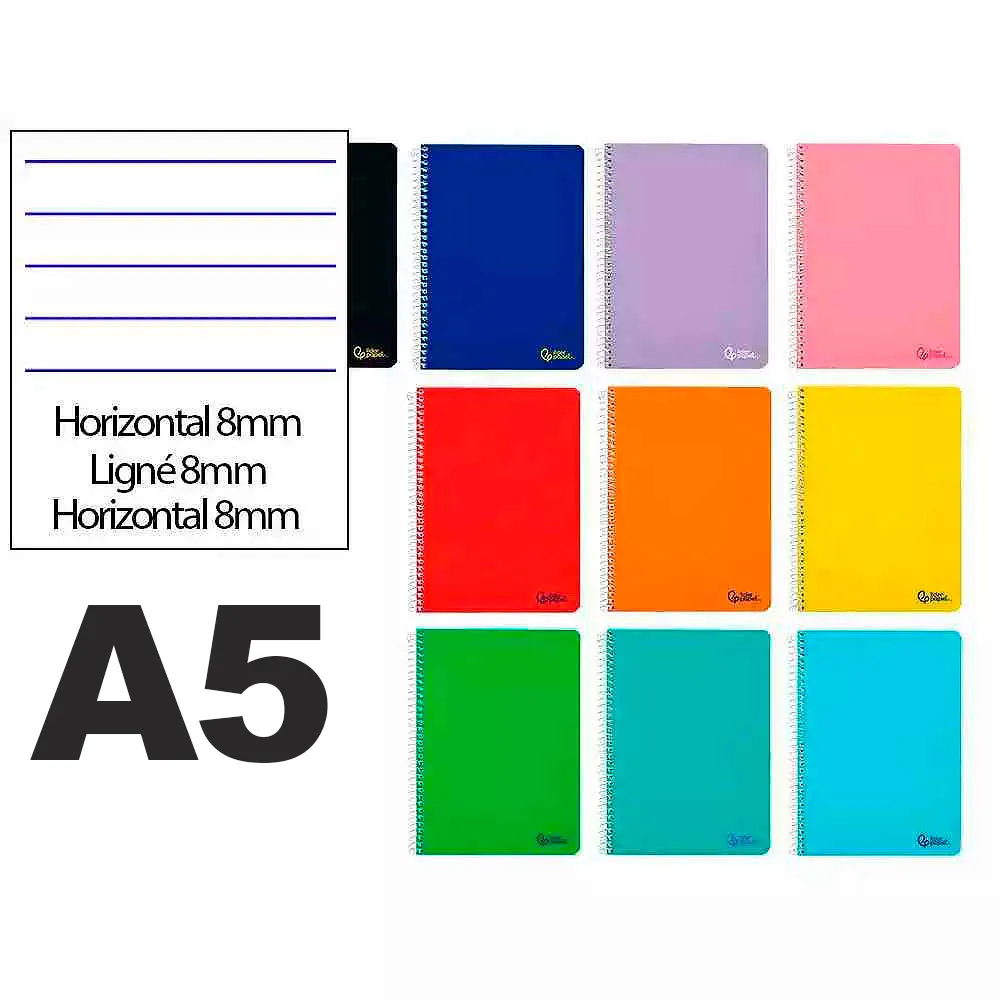 Cuaderno espiral - Horizontal - Tapa Blanda - 80h/75gr