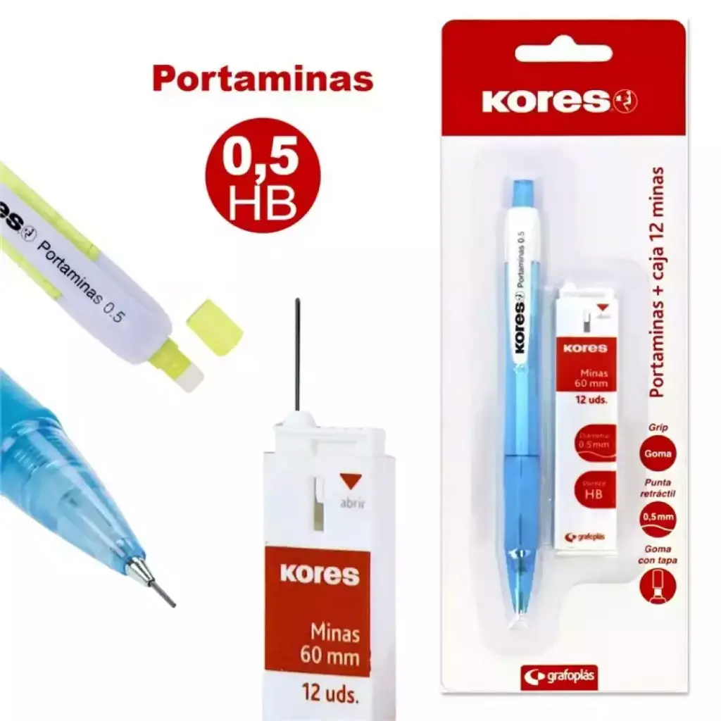 Portaminas con caja de minas 0,5mm
