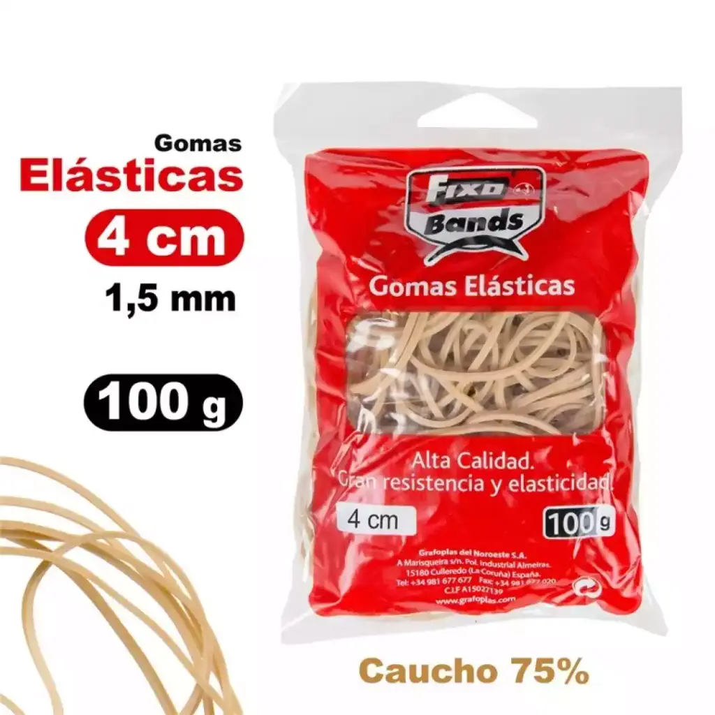 [8413623008018] Gomas elásticas 4cm x 1.5mm
