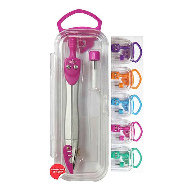 Compás escolar con Protector de Aguja y Mina