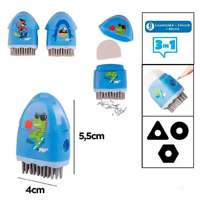 Afilaborra con cepillo integrado