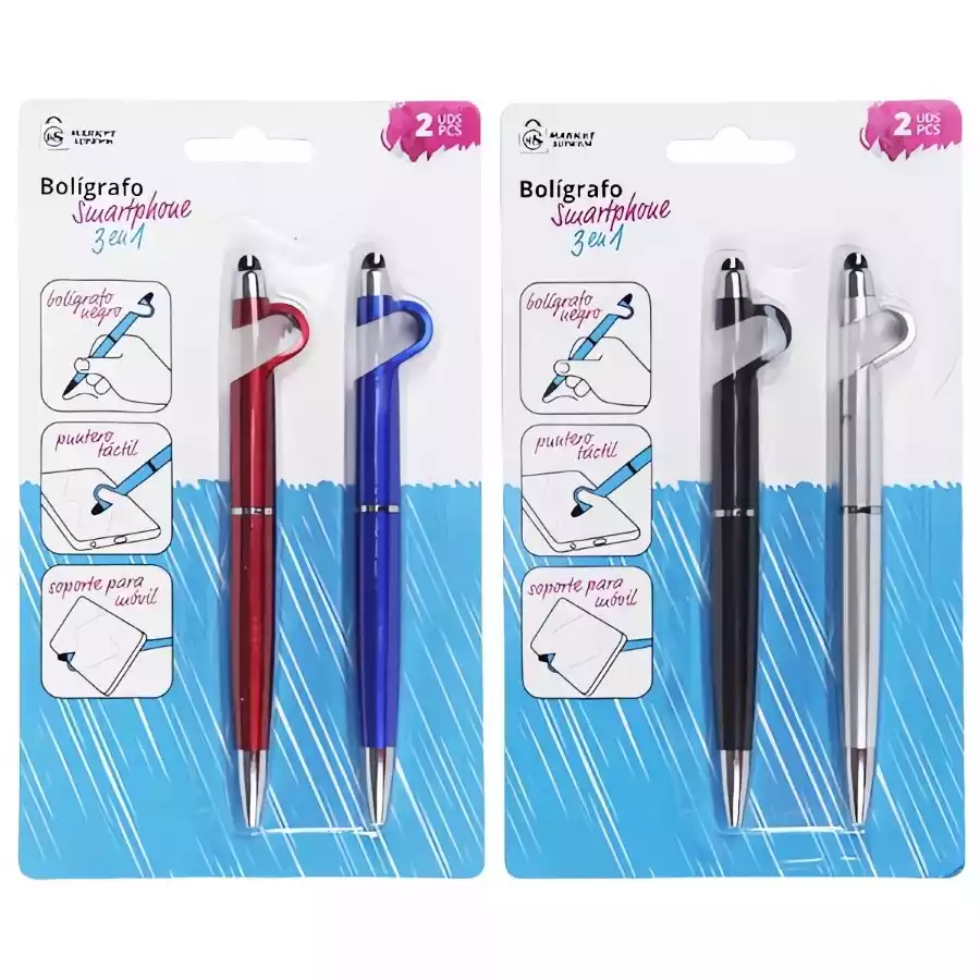 Lote 2 Bolígrafos para smartphone 3 en 1