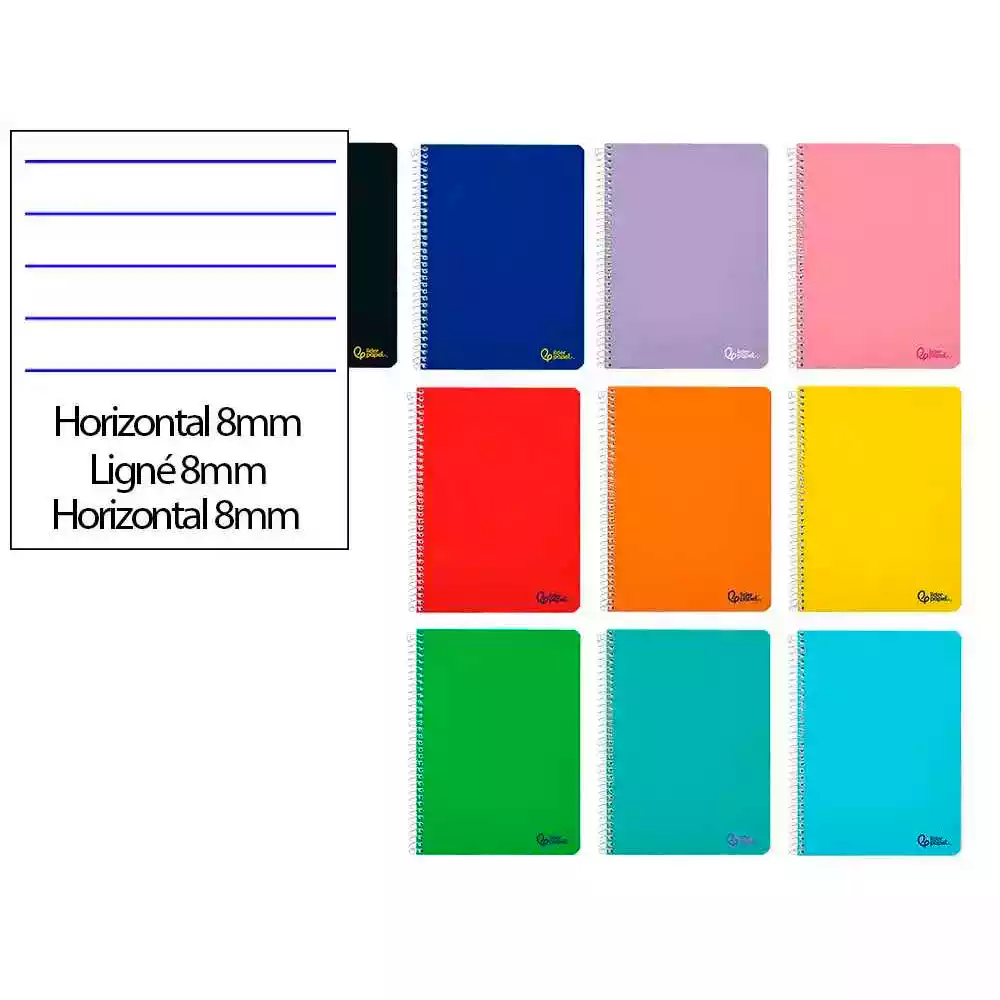 Cuaderno espiral - Rayado Horizontal - Tapa Blanda - 80h/75gr (Seleccione un tamaño)