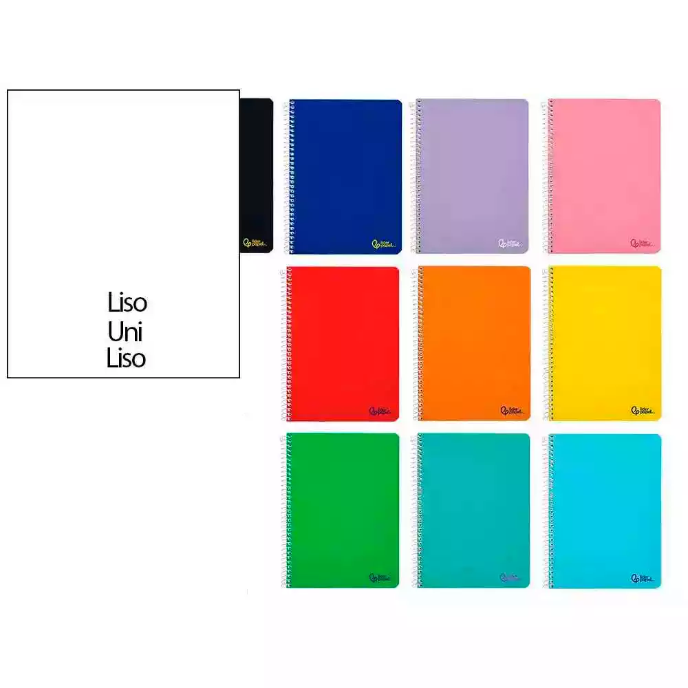Cuaderno espiral - Liso - Tapa Blanda - 80h/75gr (Seleccione un tamaño)