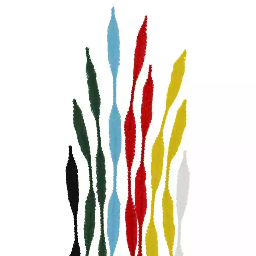 [8428885389744] 25 Limpiapipas Ø13mm. x30cm. 6 colores con formas