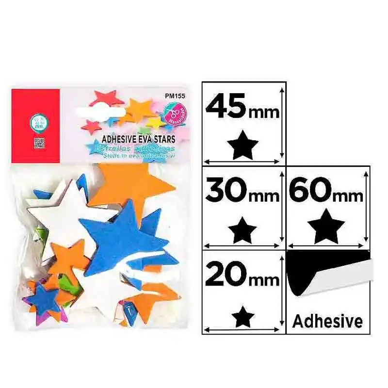[8435250950027] Estrellas de goma eva adhesivas