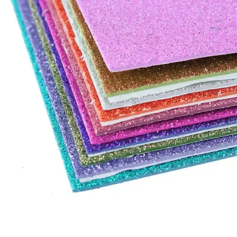 Láminas de goma EVA con purpurina - 40 x 60 - 2mm (Seleccione un tono)