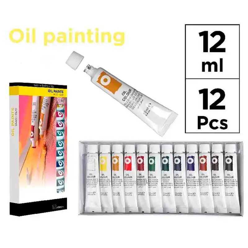 [8435250996056] Pintura óleo - Tubo 12ml. - Caja 12 colores