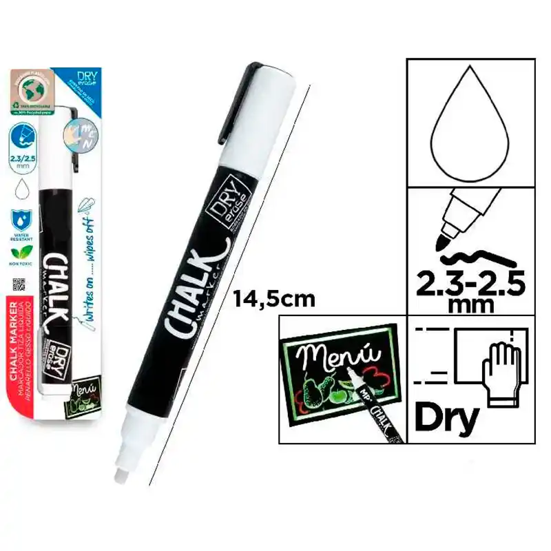 Tiza Líquida Marcador de Limpieza en Seco