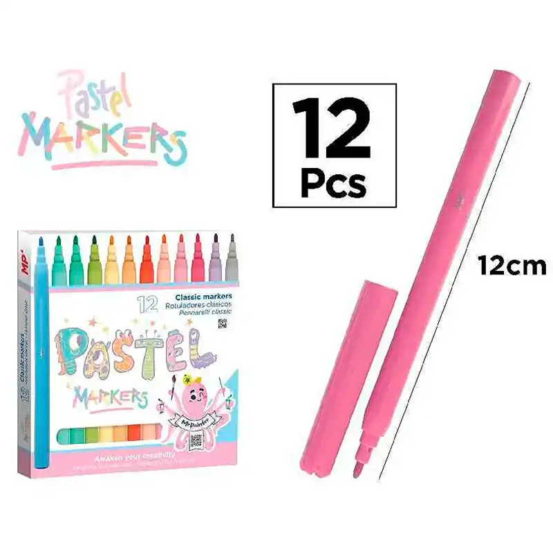 12 rotuladores Color Pastel