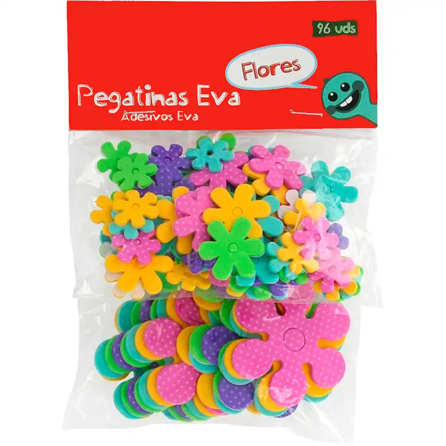 96 flores de goma eva adhesiva
