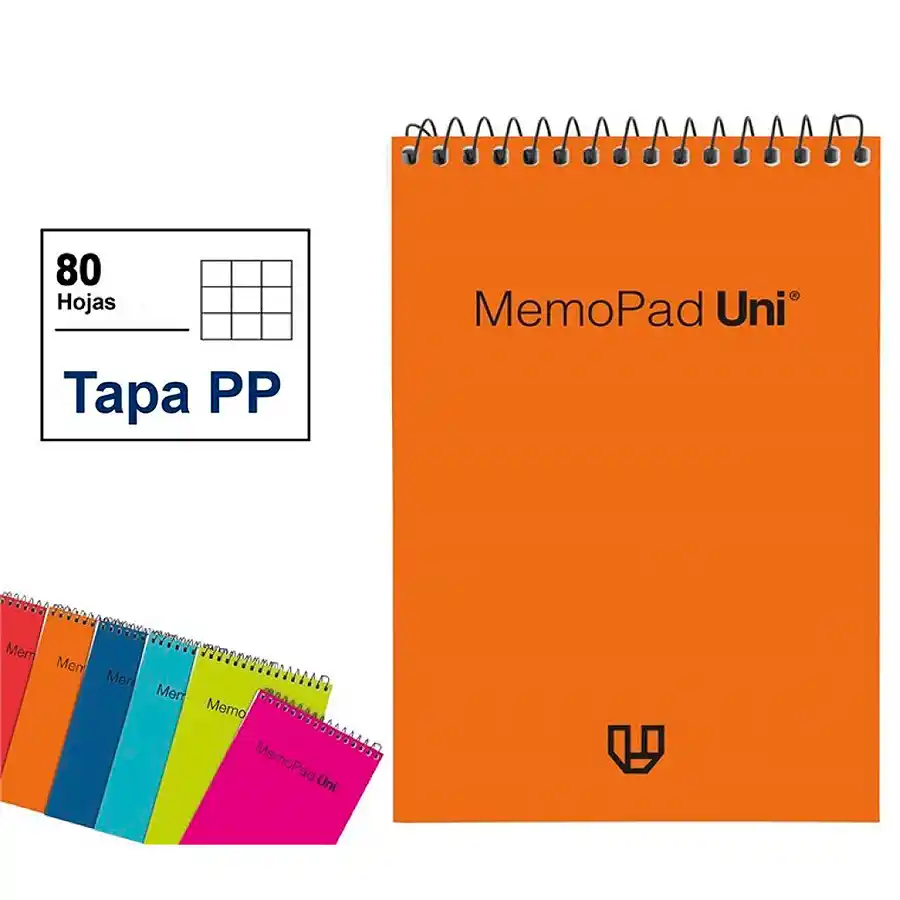 Cuaderno espiral Bolsillo - Cuadro 4mm - Tapa Plástico - 80h/60gr