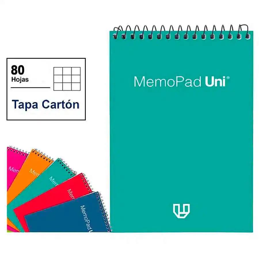 Cuaderno espiral Bolsillo - Cuadro 4mm - Tapa Cartón - 80h/60gr