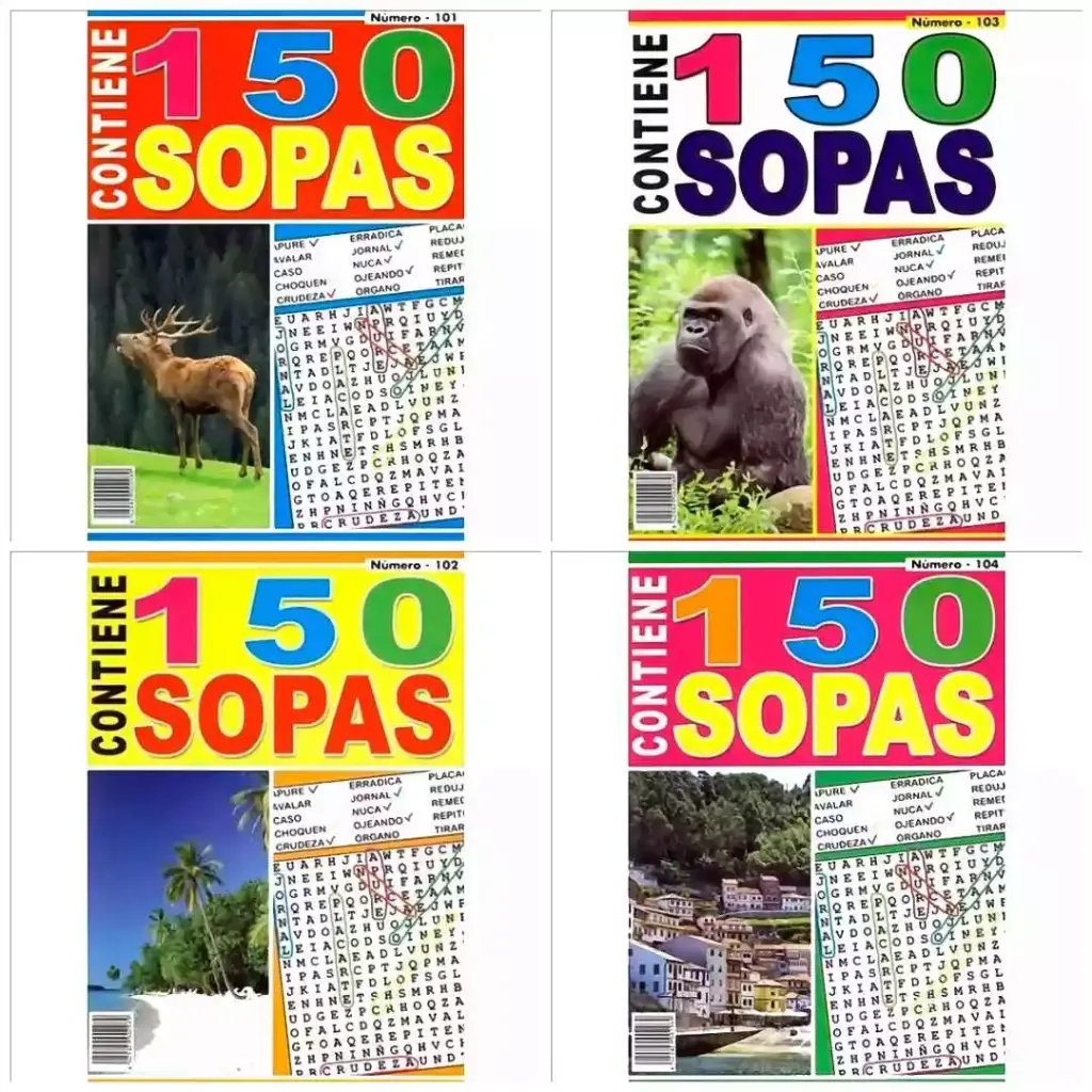 Pasatiempos Sopas de Letras +150