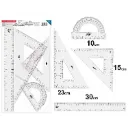 Juego de reglas escolar - 4 piezas