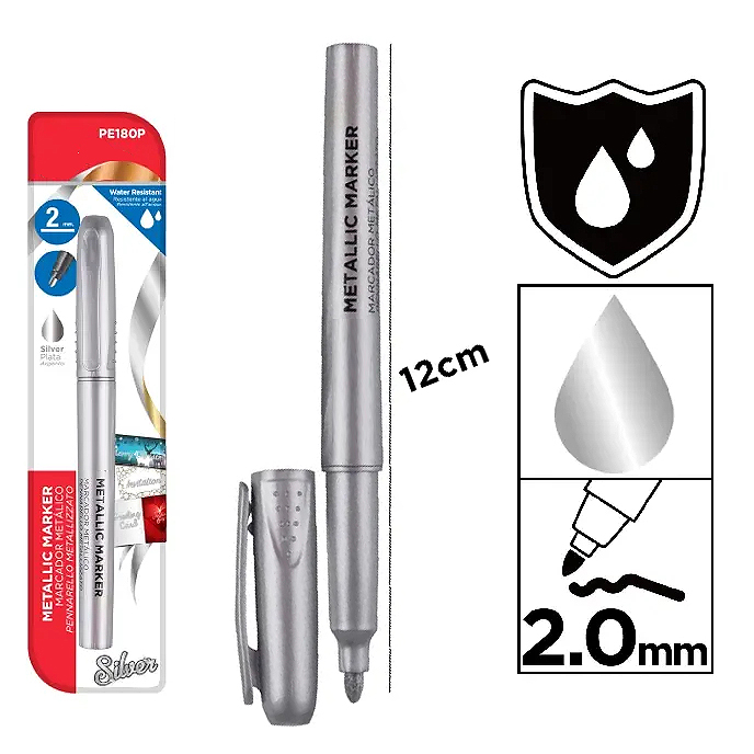 [8435250983674] Rotulador plata permanente 2mm