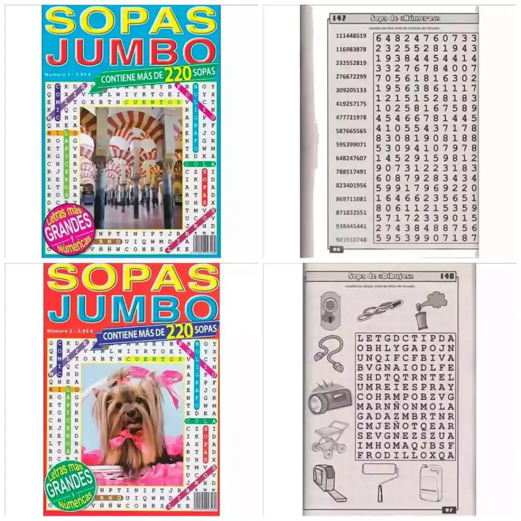 Pasatiempos Sopas de Letras (Letra grande)