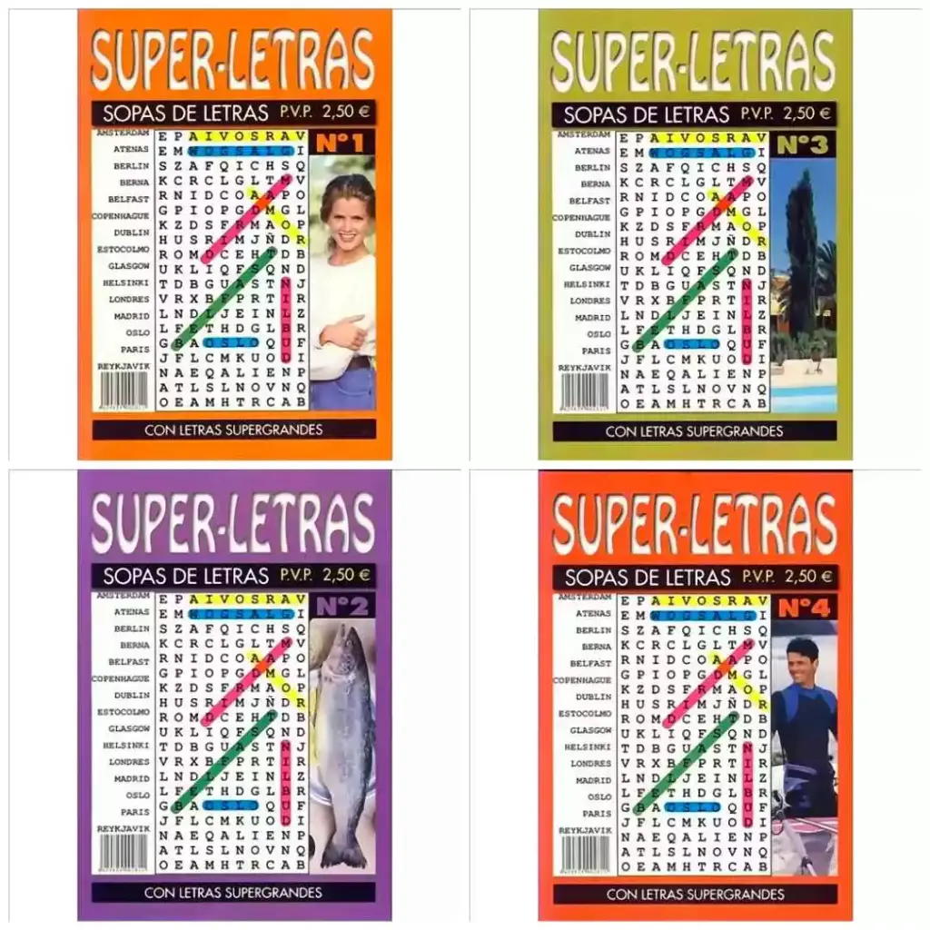 Pasatiempos Sopas de Letras (Letra grande)