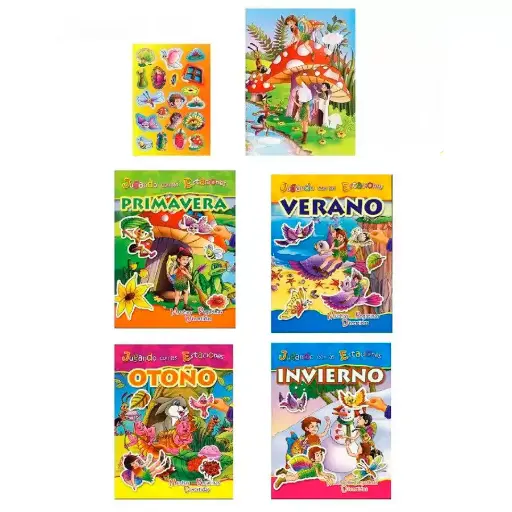 Con Pegatinas "Jugando con las estaciones"
