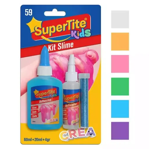 [8414646275999] SLIME, Kit adhesivo + activador + purpurina