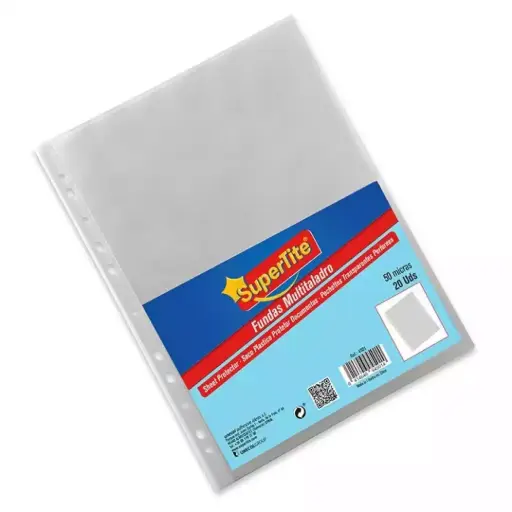 [8414646945014] 20 fundas multitaladro 50 mc. tamaño A4 