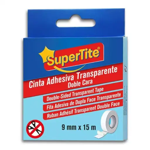 [8414646914263] Rollo cinta doble cara transparente  9mm – 15 mt.