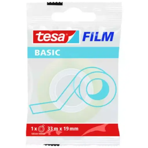 [4042448262325] Cinta adhesiva transparente. Rollo 33m x 19mm