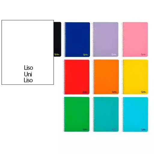 Cuaderno espiral Liso Tapa Blanda