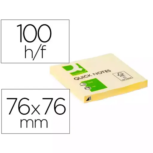 Notas adhesivas quita y pon 76x76 mm - 100 hojas.