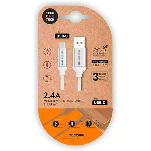 [8436546593584] Cable de USB a USB-C - Largo 1mt – Carga 2.4A