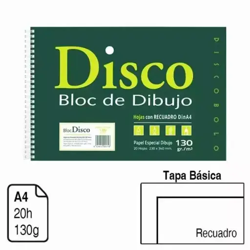 [8424212001716] Bloc 20 láminas de dibujo con recuadro A4+