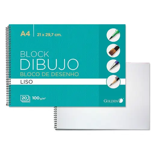 [8430173172990] Bloc 20 láminas de dibujo lisas A4