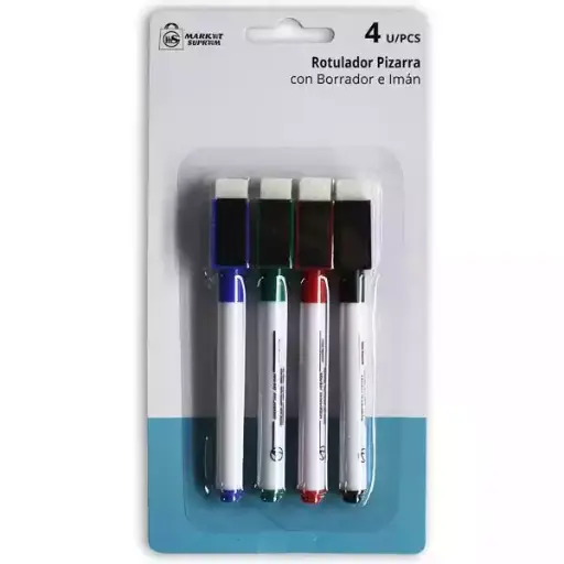 [8422839066552] 4 rotuladores para pizarra con imán y borrador