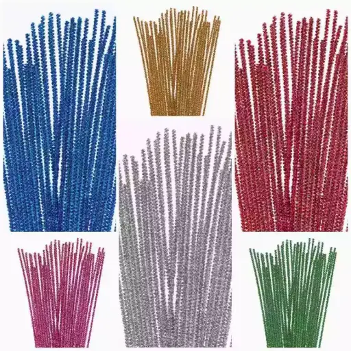 25 Limpiapipas Ø6mm. x30cm. Colores metalizados