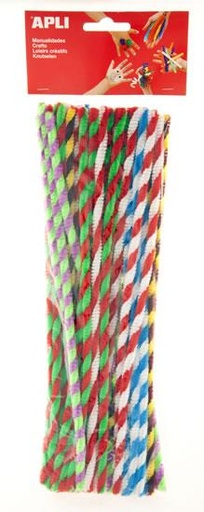 [8410782132714] 50 Limpiapipas Ø6 mm x30cm. colores espiral twist